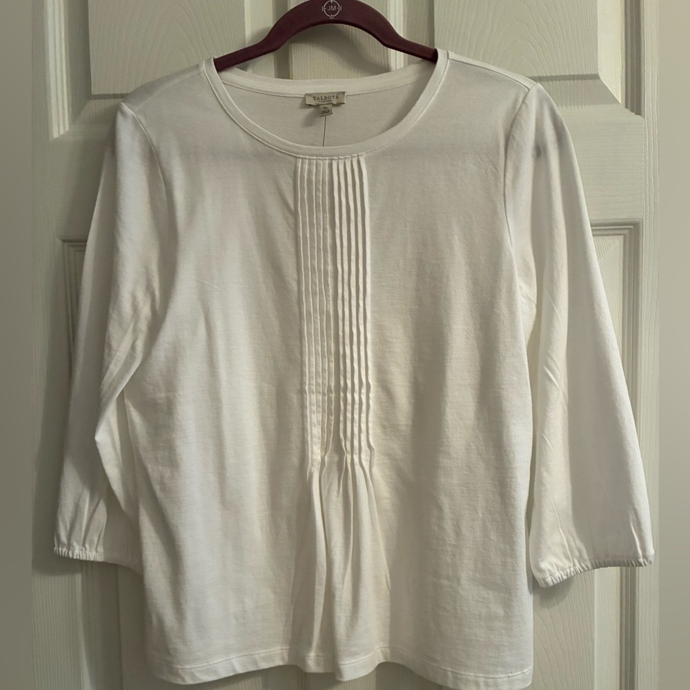 Talbots Pintuck cotton top NWT